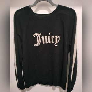 Juicy Couture Black Cashmere Sweater Size Large